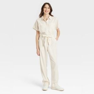 Universal Thread Boilersuit-  Size 6 - Ivory/cream
